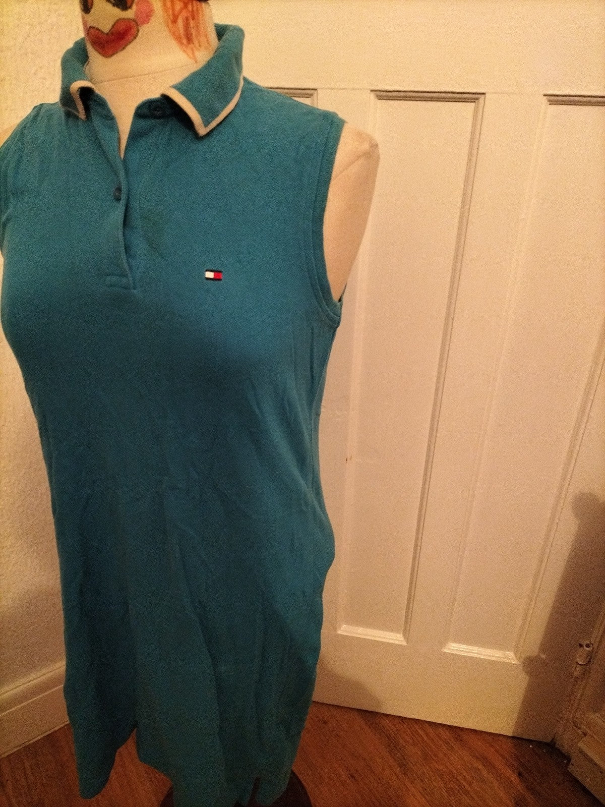 Mens Tommy Hilfiger Size Medium Blue Sleeveless Vest Tshirt