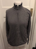 Mens Blue Harbour Size Medium Grey Lined Full Zip Jumper