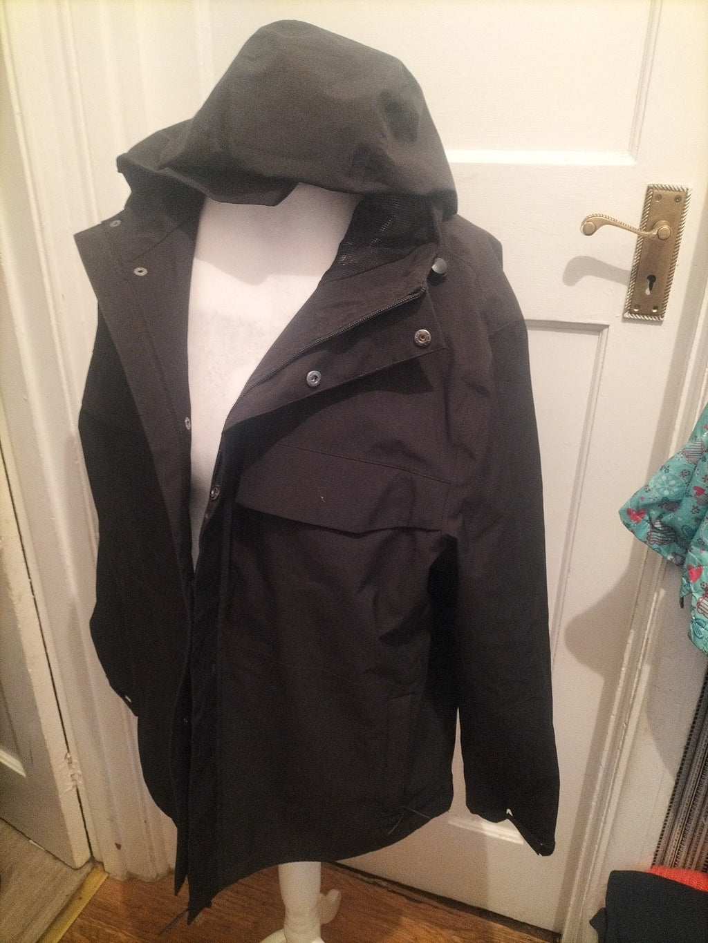 Primark XL Black Mesh Lined Waterproof Coat
