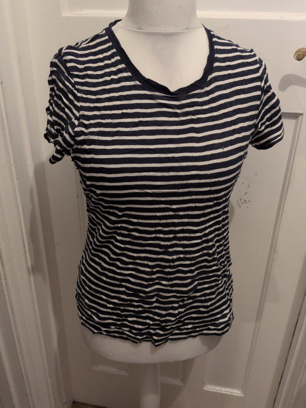 Tu 16 Navy Stripe Short Sleeve T-shirt