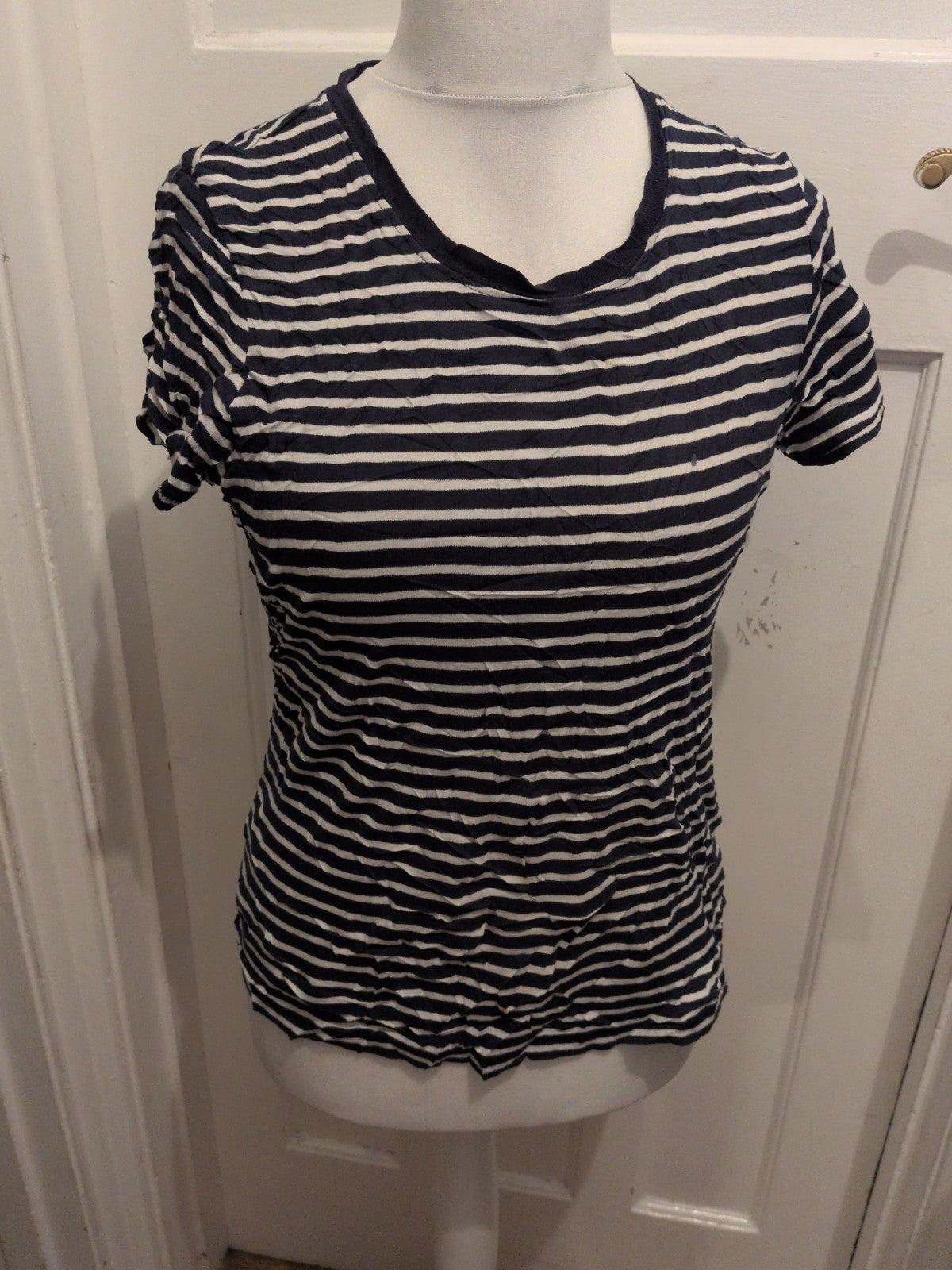 Tu 16 Navy Stripe Short Sleeve T-shirt