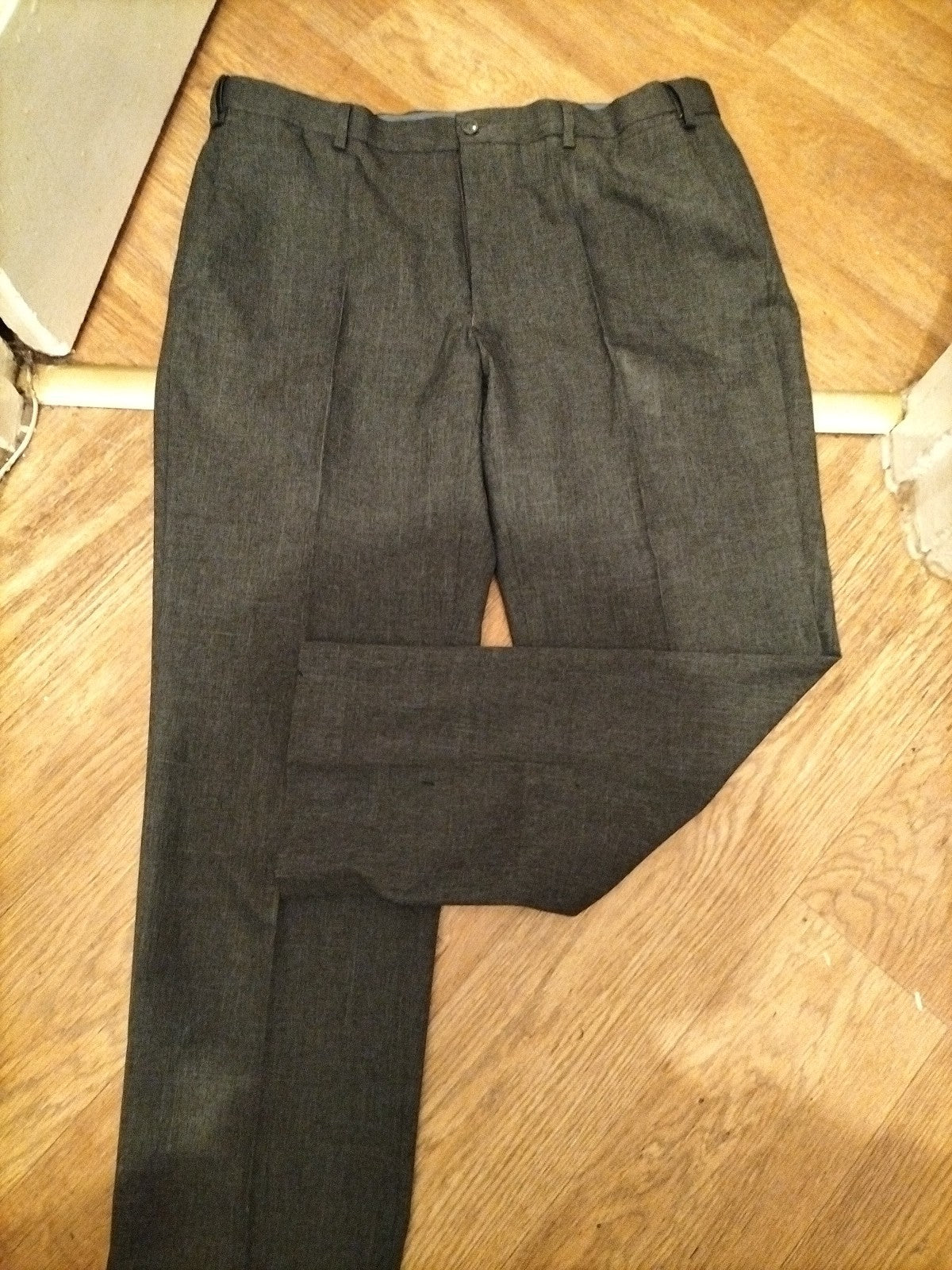 Mens M&S Size 38Sx29l Grey Trousers