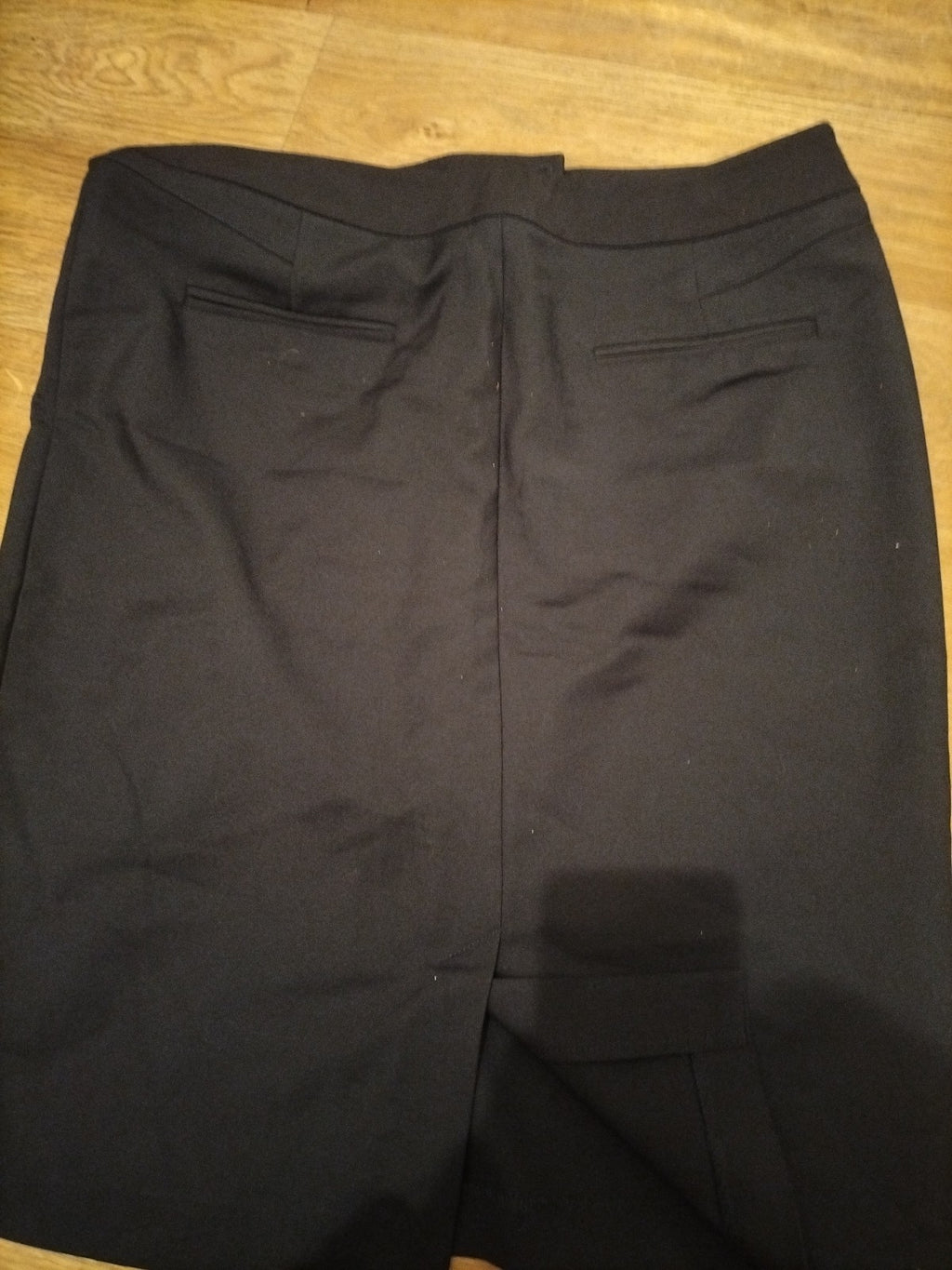 Ladies Next Size 16 Navy Pencil Skirt With Imitation Pockets