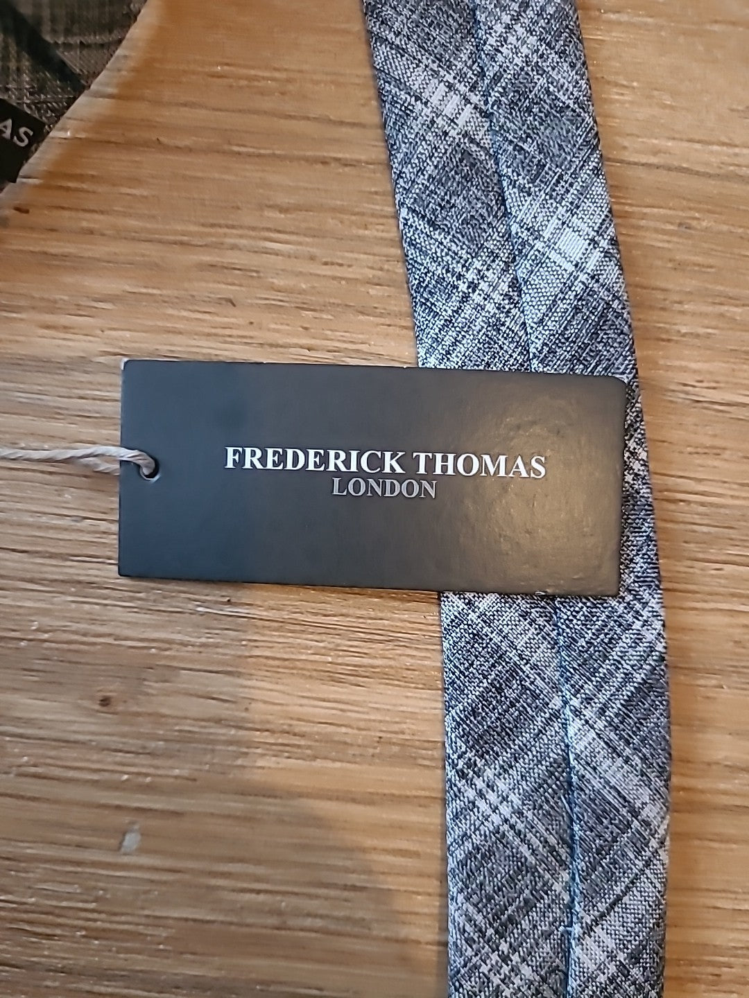 Mens Check Grey Tie