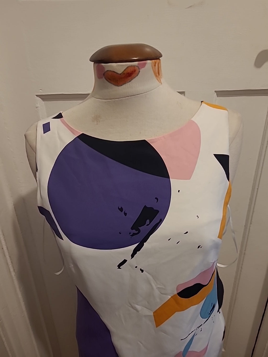 Ladies pHI5 Size 14 Multicoloured Sleeveless Lined Dress
