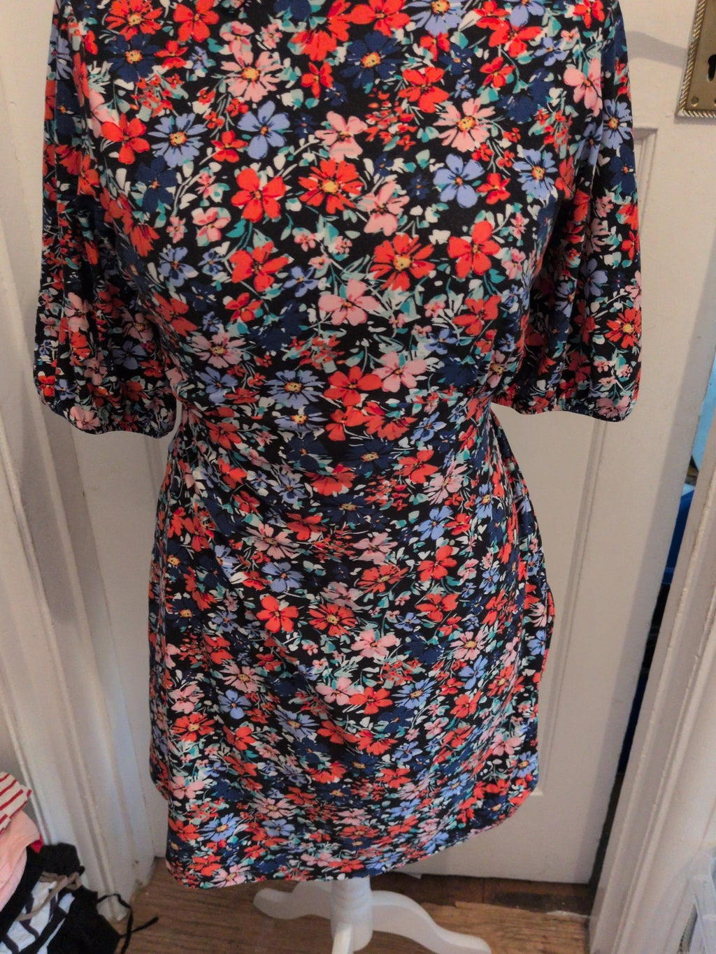 Papaya 16 Multi Flower Short Sleeve Dress