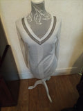 Ladies Next 6 Silver Shimmer Long Sleeved Blouse