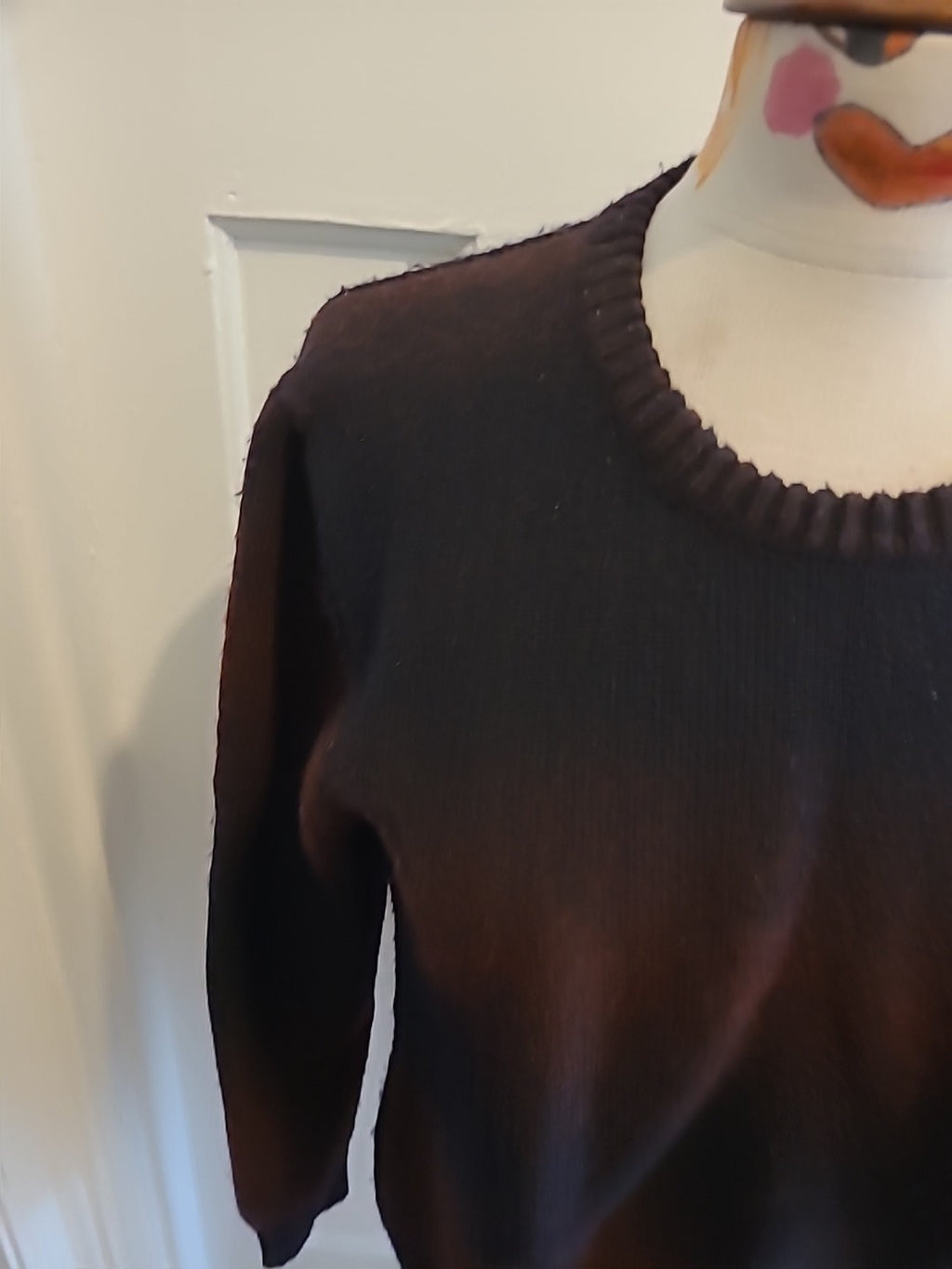 Mens Marks And Spencer Size Small Regular Navy Purple Long Sleeved Pullover...