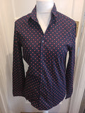 Mens H&M Size Medium Black And Red Spotted Slim Fit Shirt