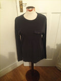 Mens Peacocks Size Medium Navy Long Sleeved Pyjama Top