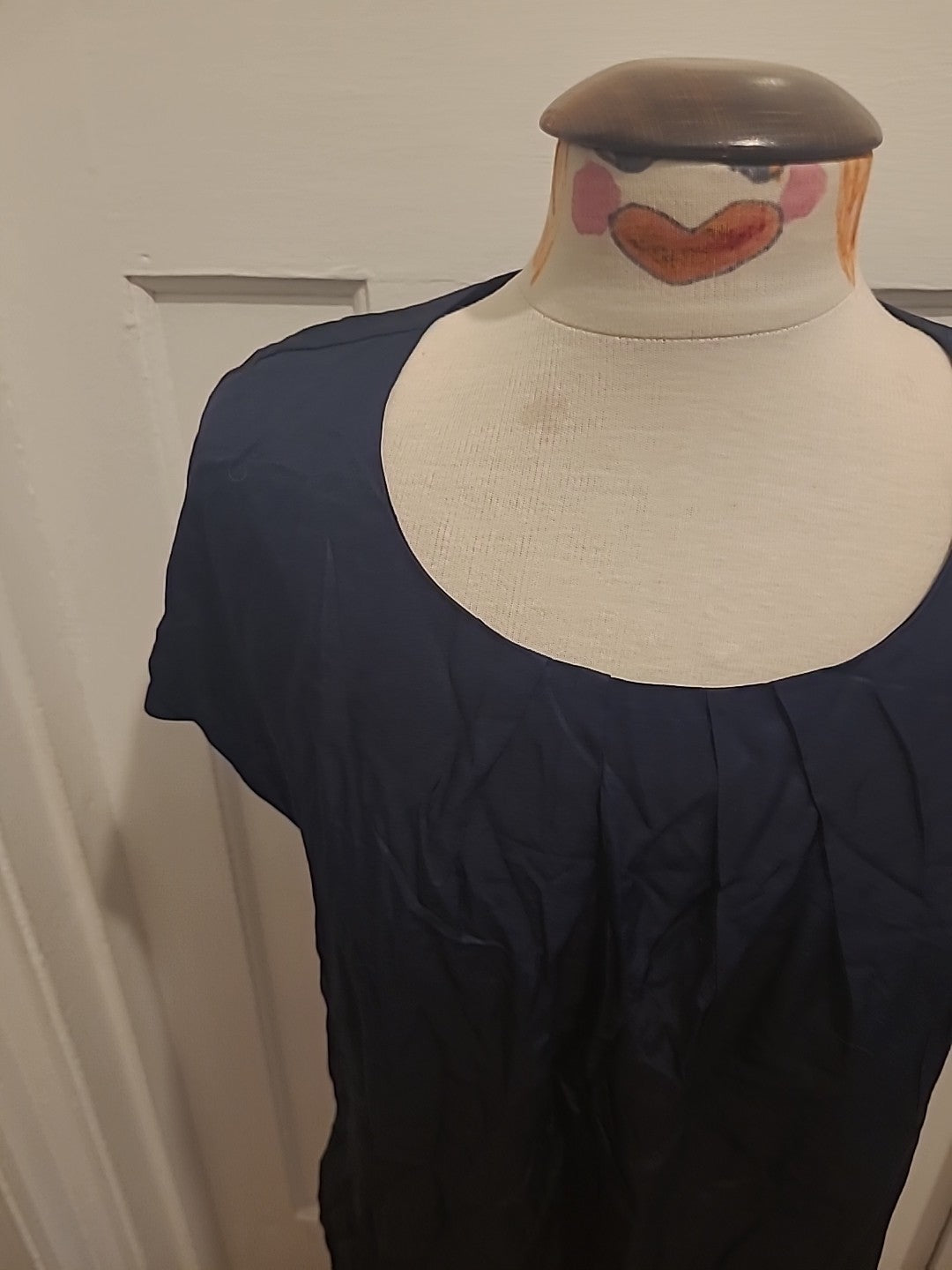 Ladies Boden Size 14 Navy Short Sleeved Blouse