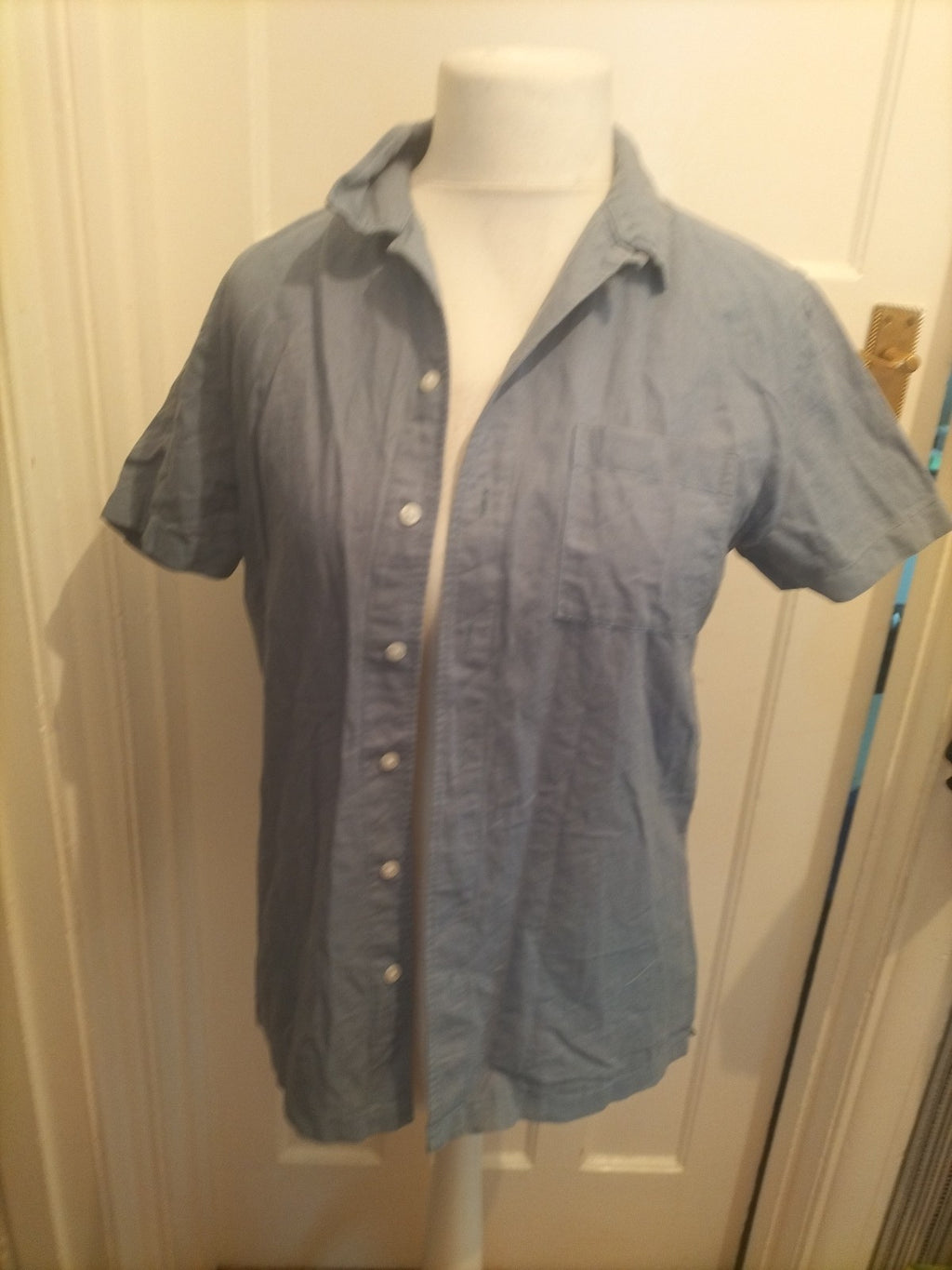 Mens Redherring Size Small Blue Short Sleeved Shirt