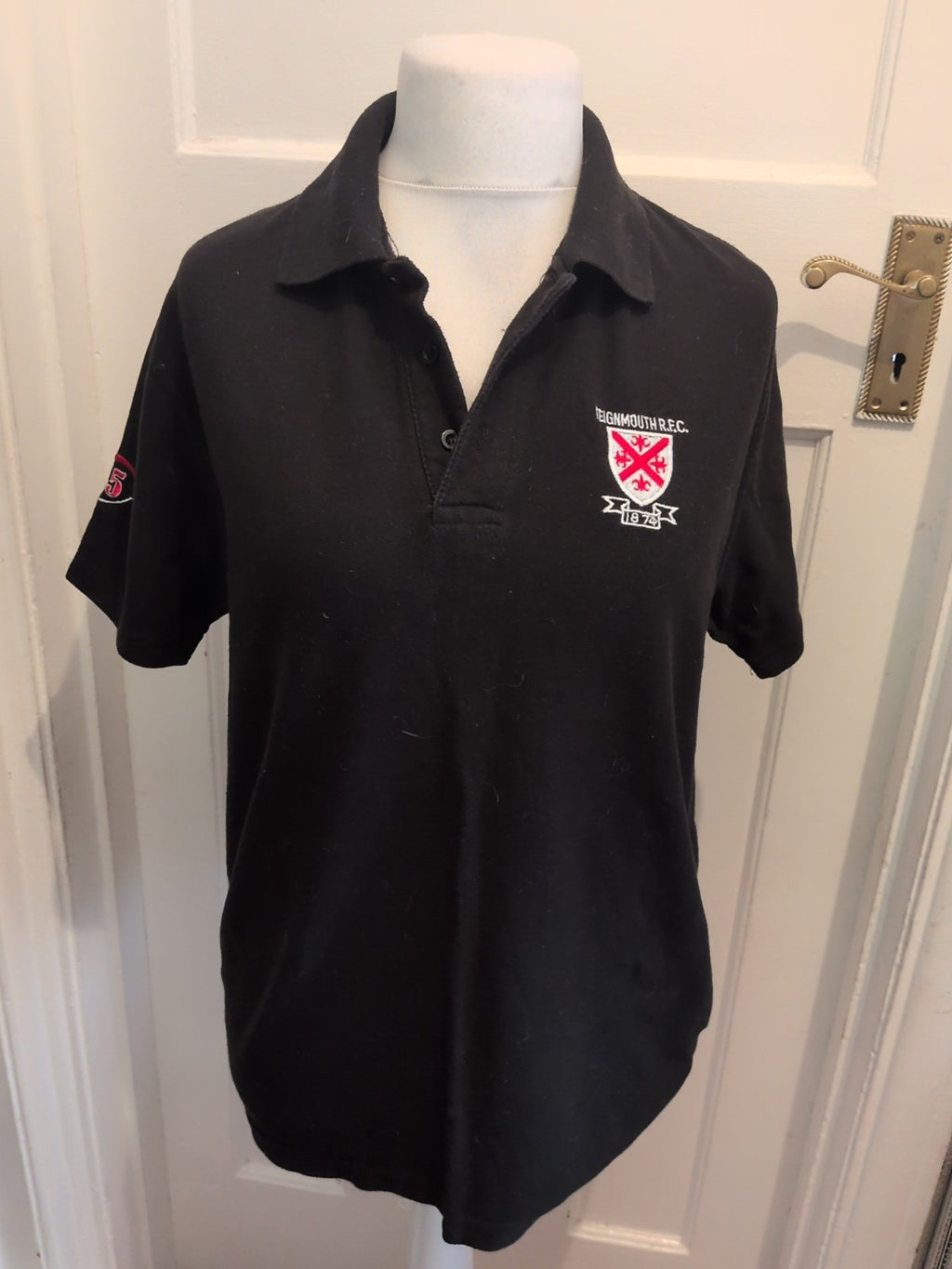 RTX Large Black Polo Short Sleeve Teignmouth Rfc