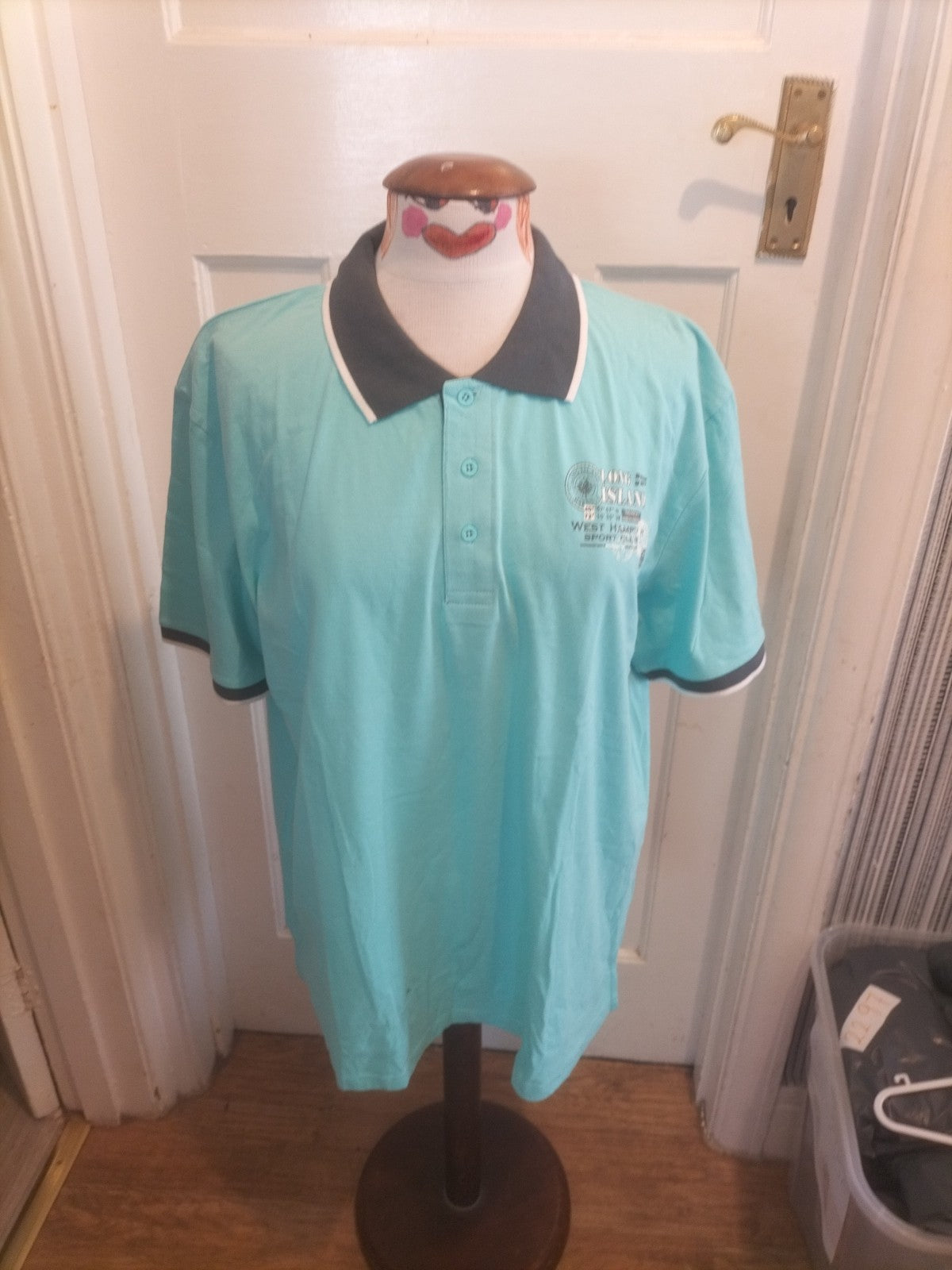 Mens Atlas Size XL Mint Short Sleeved Polo