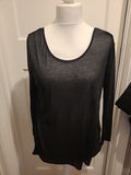 Ladies Primark Size 16 Black See Through Blouse