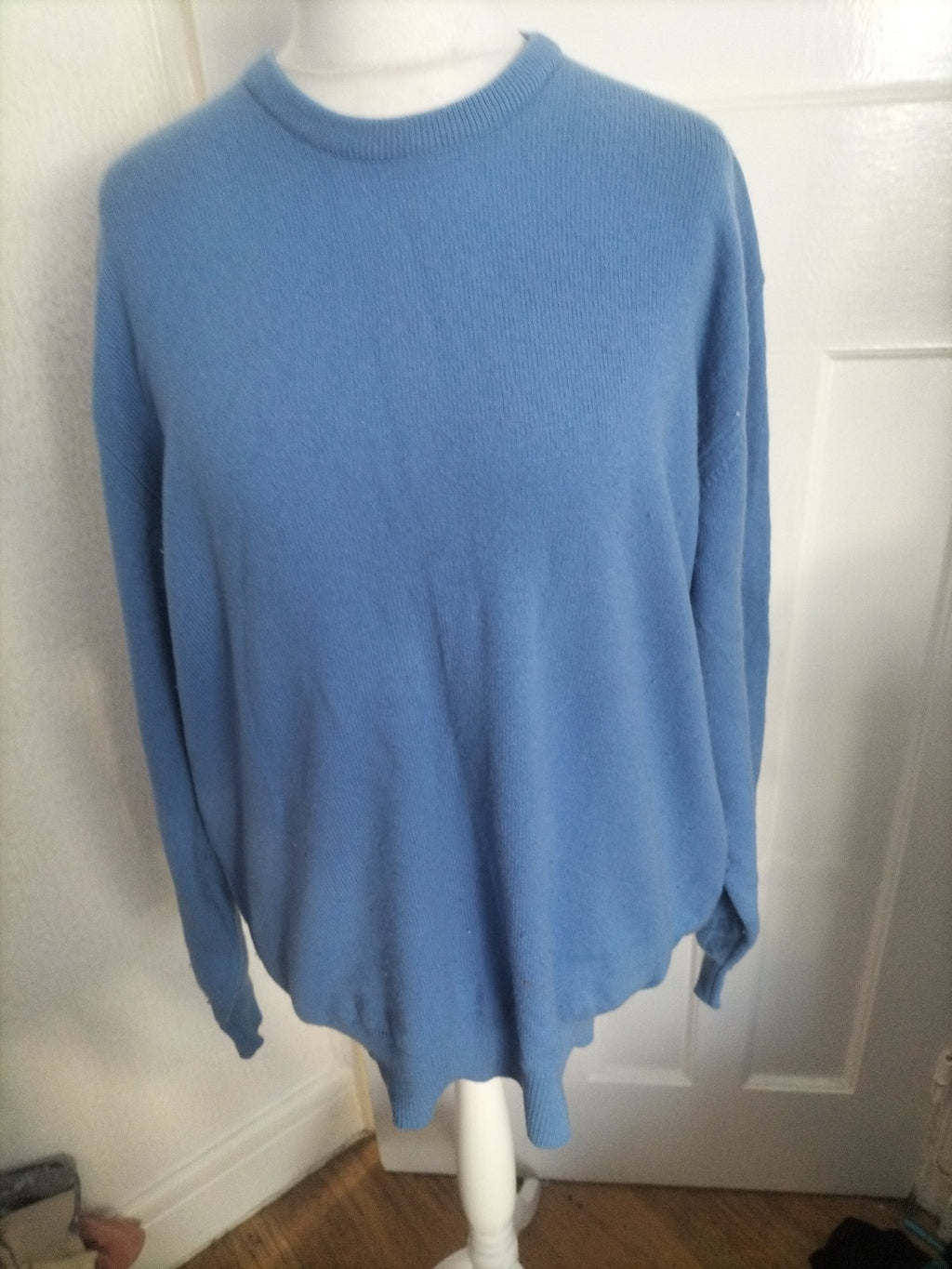 Hawick Knitwear 2XL Blue 100% Wool Jumper Pullover