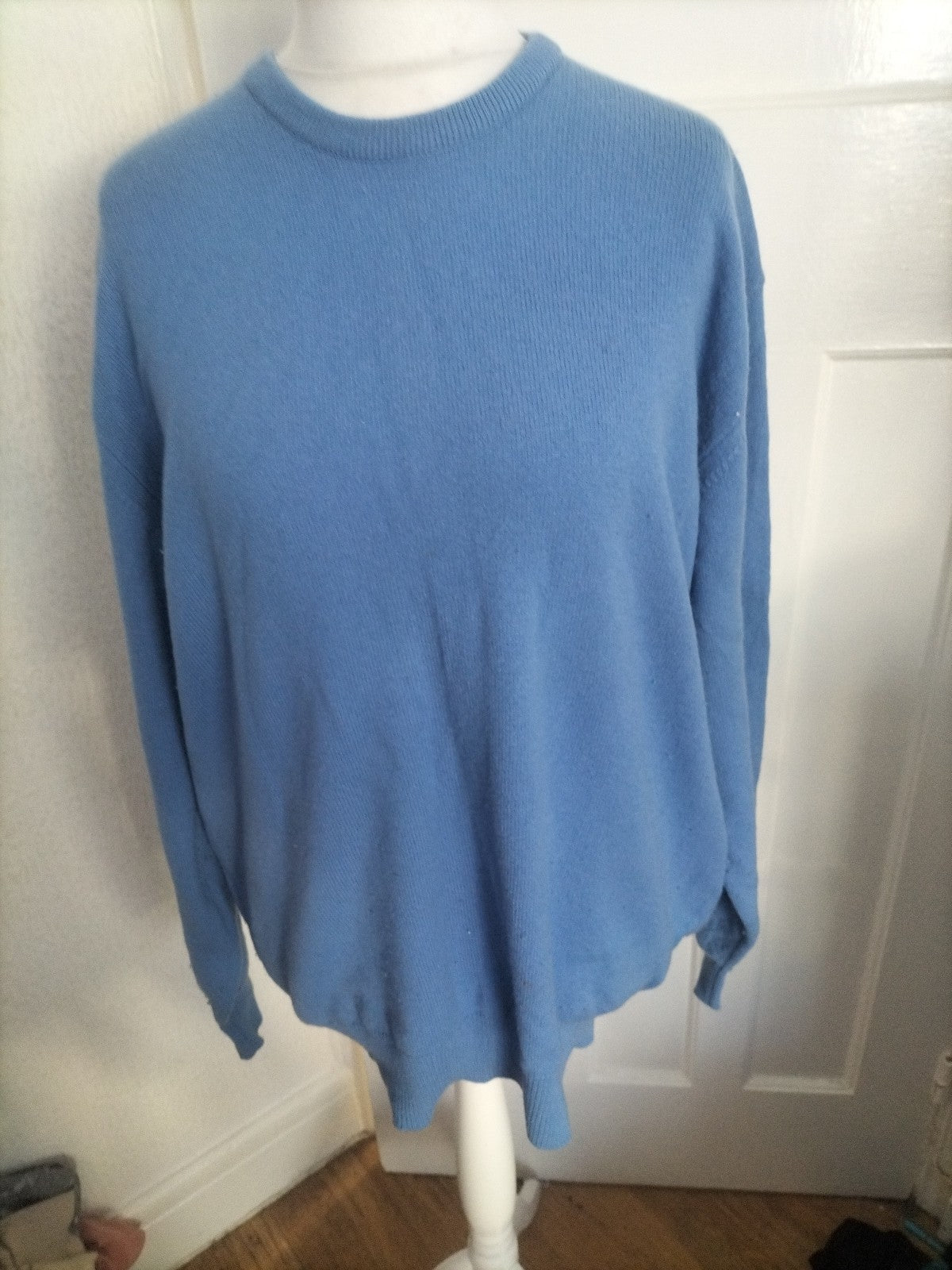 Hawick Knitwear 2XL Blue 100% Wool Jumper Pullover