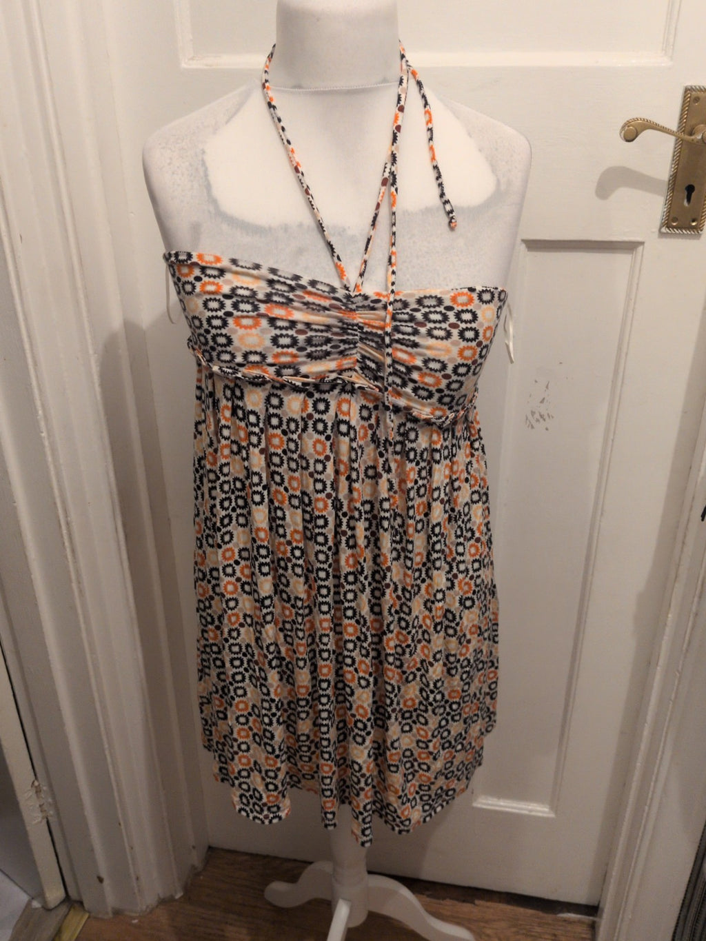 River Island 10 Multicoloured Sleeveless Halter neck Top