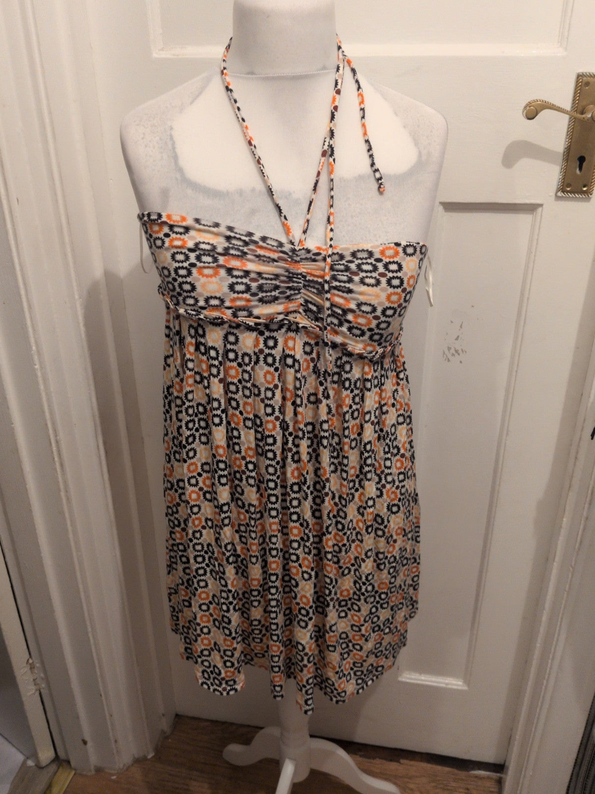 River Island 10 Multicoloured Sleeveless Halter neck Top