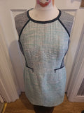 Ladies Marks And Spencer Size 14P Green Black Sleeveless Dress