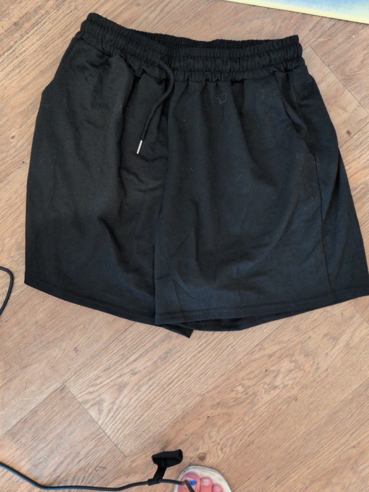 Shein Large Black Elasticated Sweat Shorts