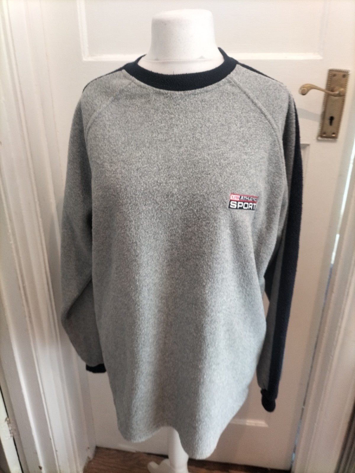 Us Athletic Medium Grey And Navy Pullover Jumper