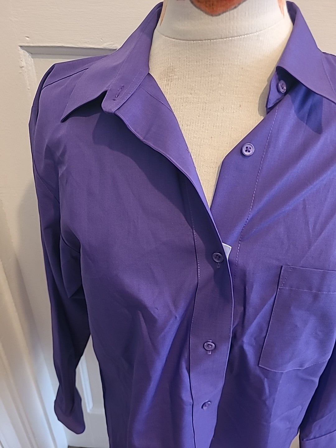 Ladies Foxcroft Size 10 Vintage Purple Shirt