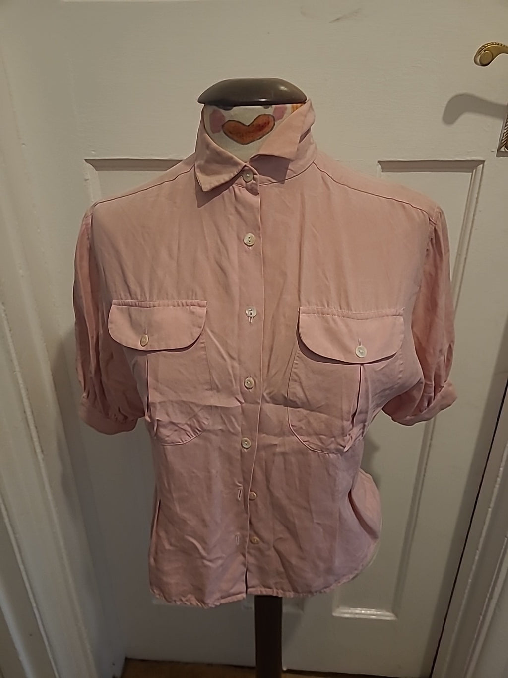 Ladies Renato Nucci Size Euro 38 Pink Shirt Sleeve Blouse