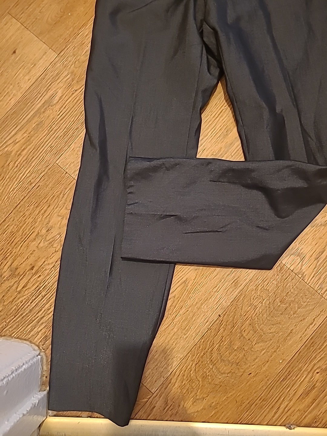 Mens Next Size 32R Metallic Grey Trousers