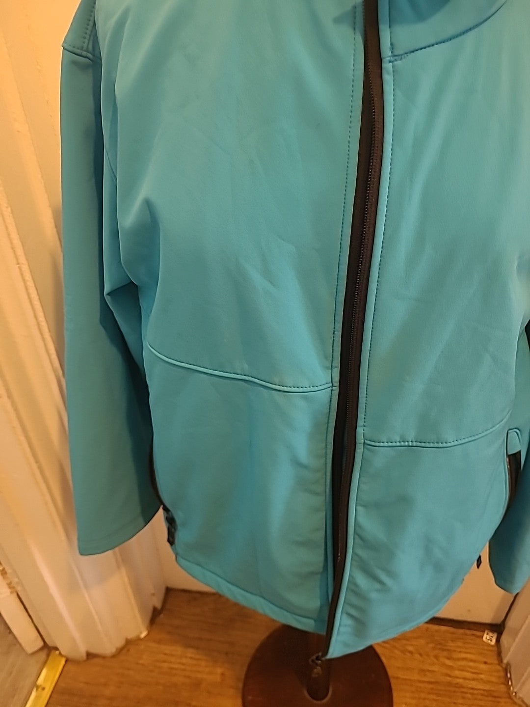 Ladies Clique Size Large Sea Blue Zip Through Jacket