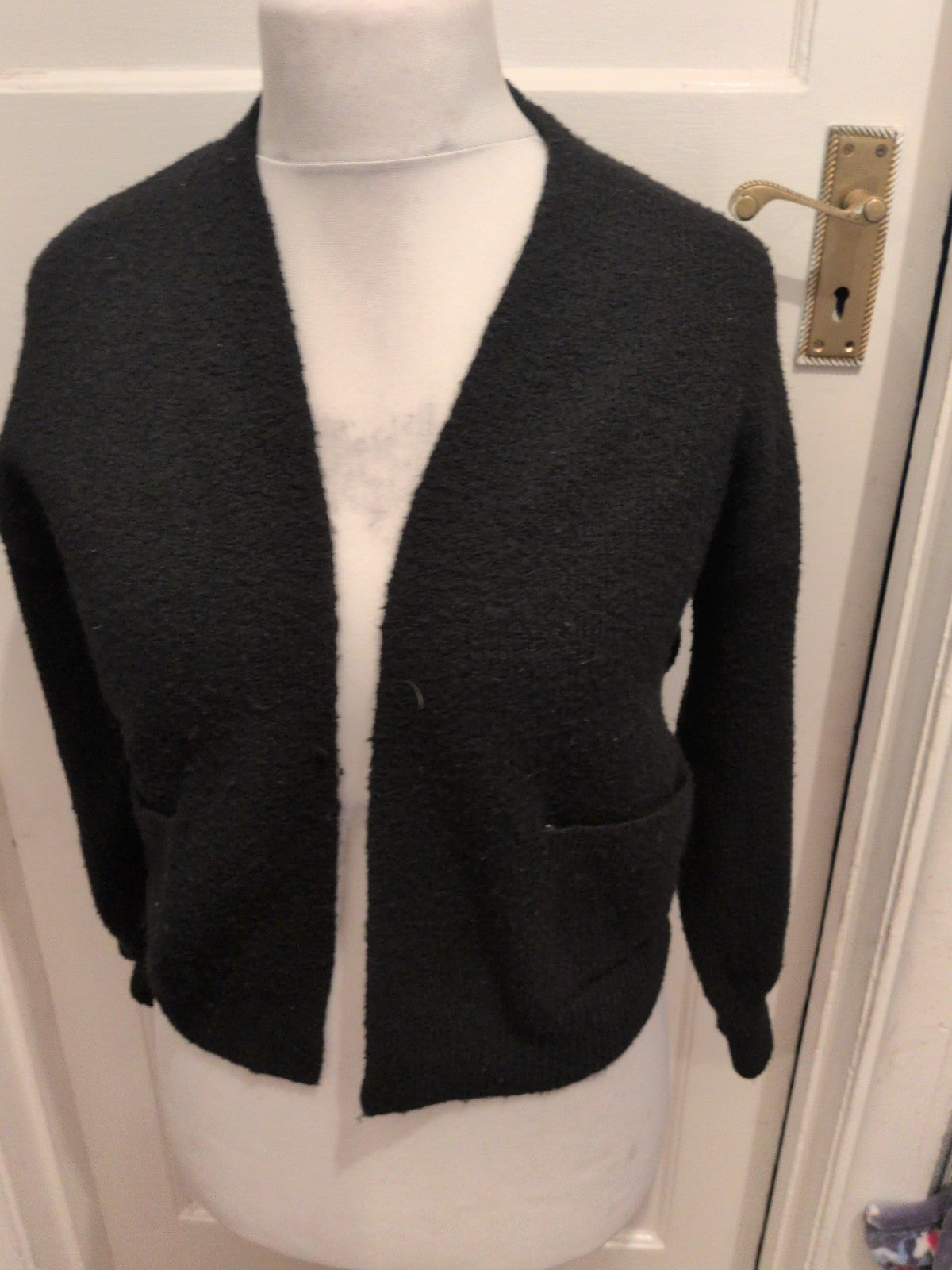 George Medium Black Open Cardigan