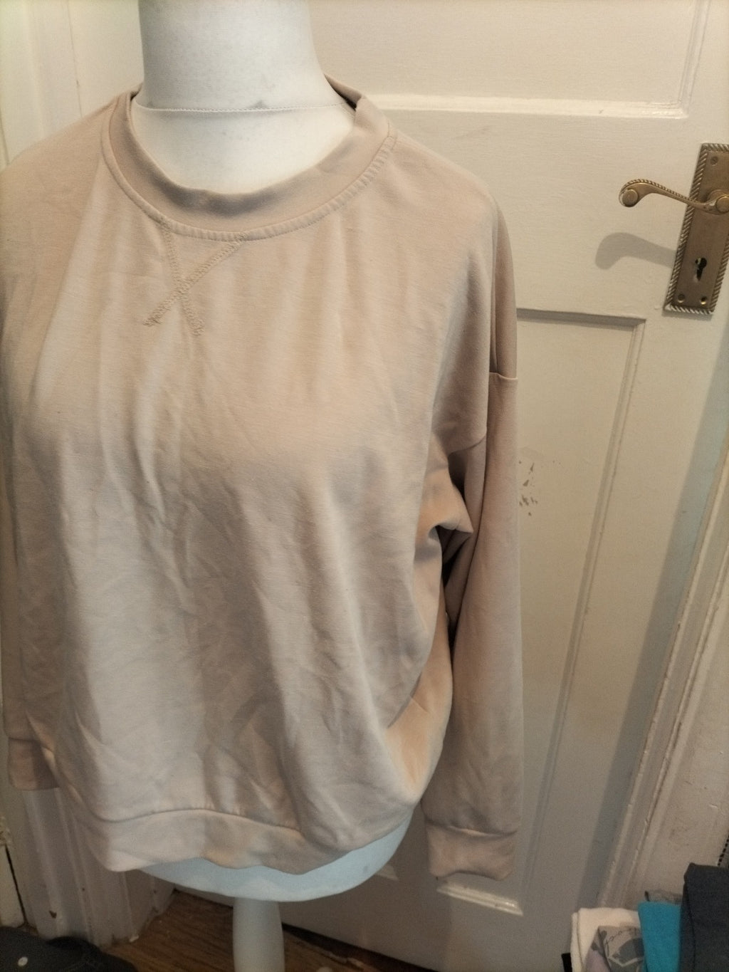 Magi-collection L-XL Beige Pattern Pullover Hoodie