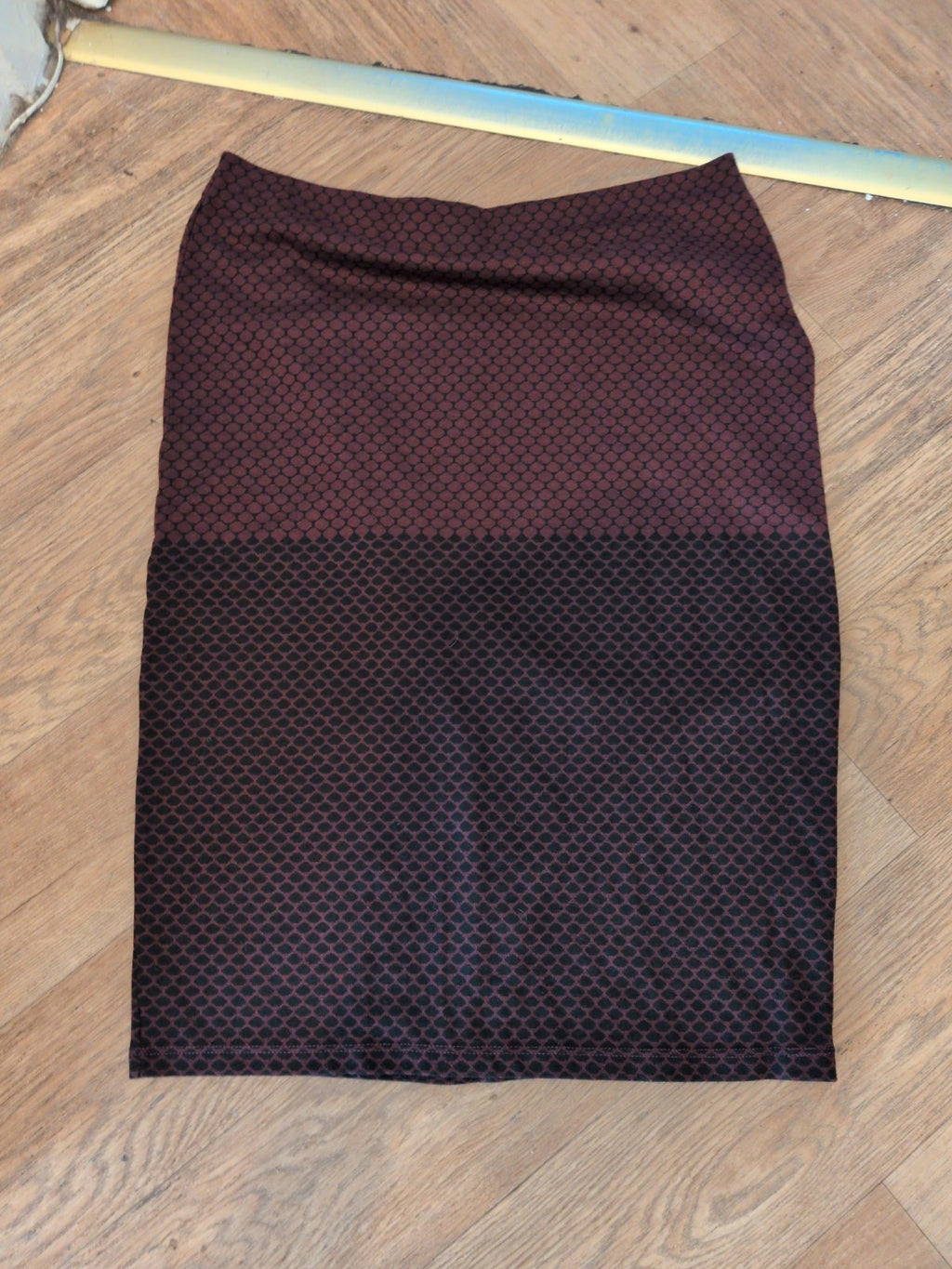 Dorothy Perkins 16 Purple And Black Stretch Skirt