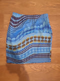Ladies Shein Size XS Blue Patterned Elasticated Mini Skirt