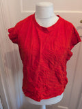 Zara XL Ladies T-shirt Short Sleeve Red