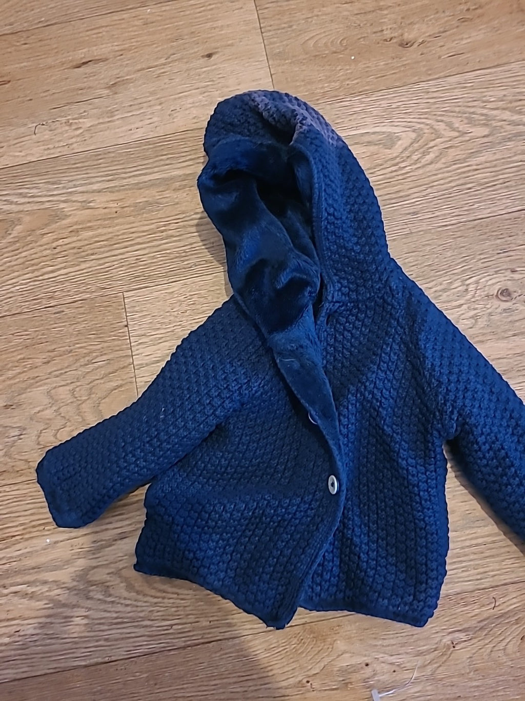 Boys Tu Age Up To 3 Months Navy Fleece Lined Jacket