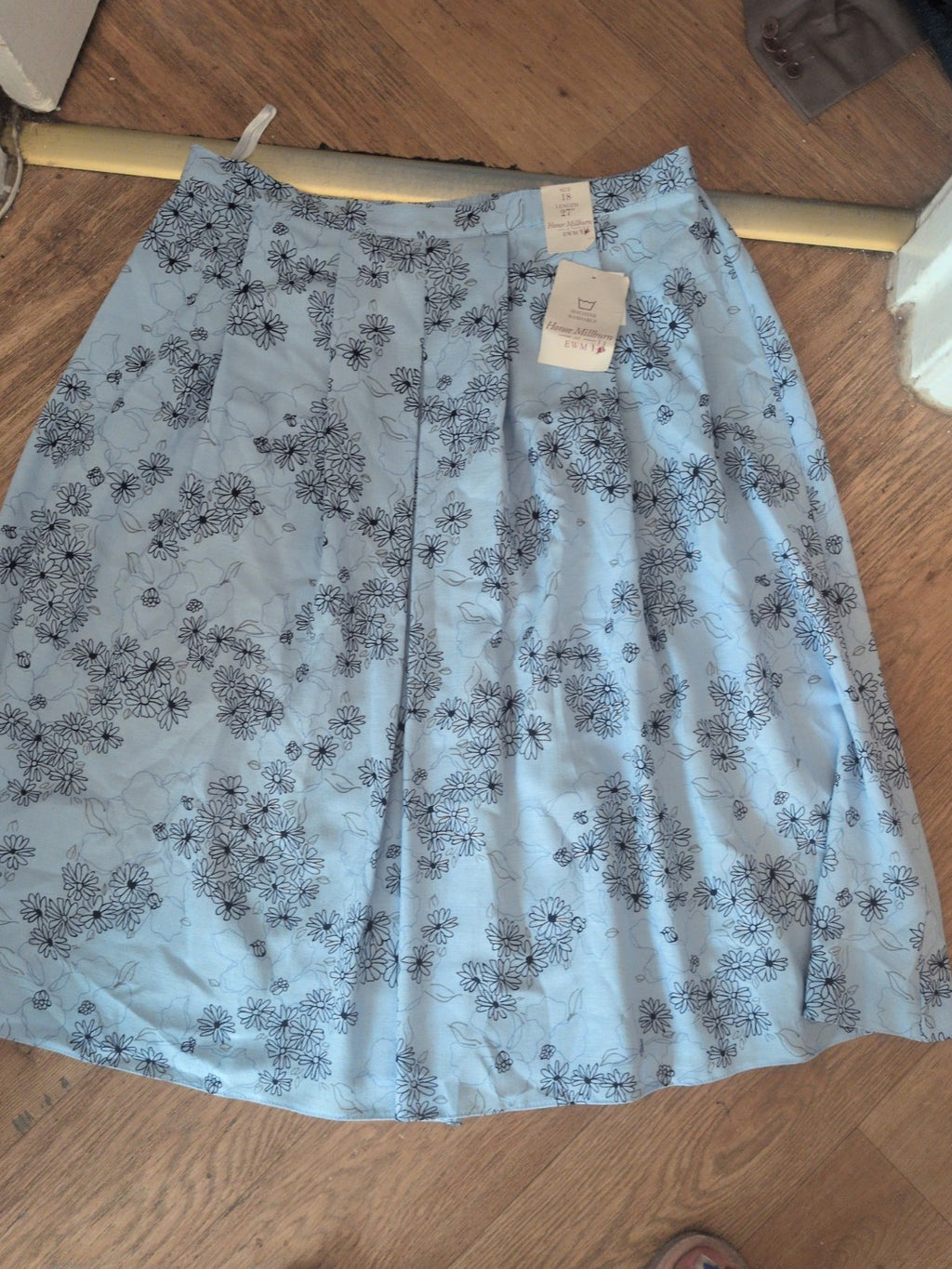 Brand New Honor Millburn 18 Blue Elasticated Flare Skirt