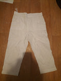 Ladies Isle Size 12 White Cropped Trousers