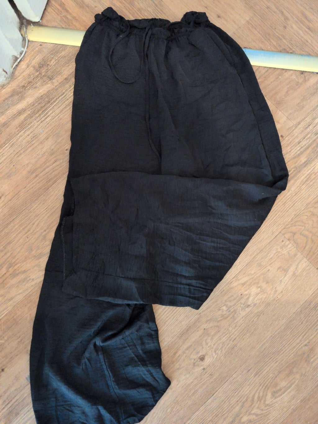 George 10 Black Elasticated Trousers Straight Leg