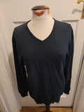 Mens Crew Clothing Size Small Navy V Neck Pullover Jumper