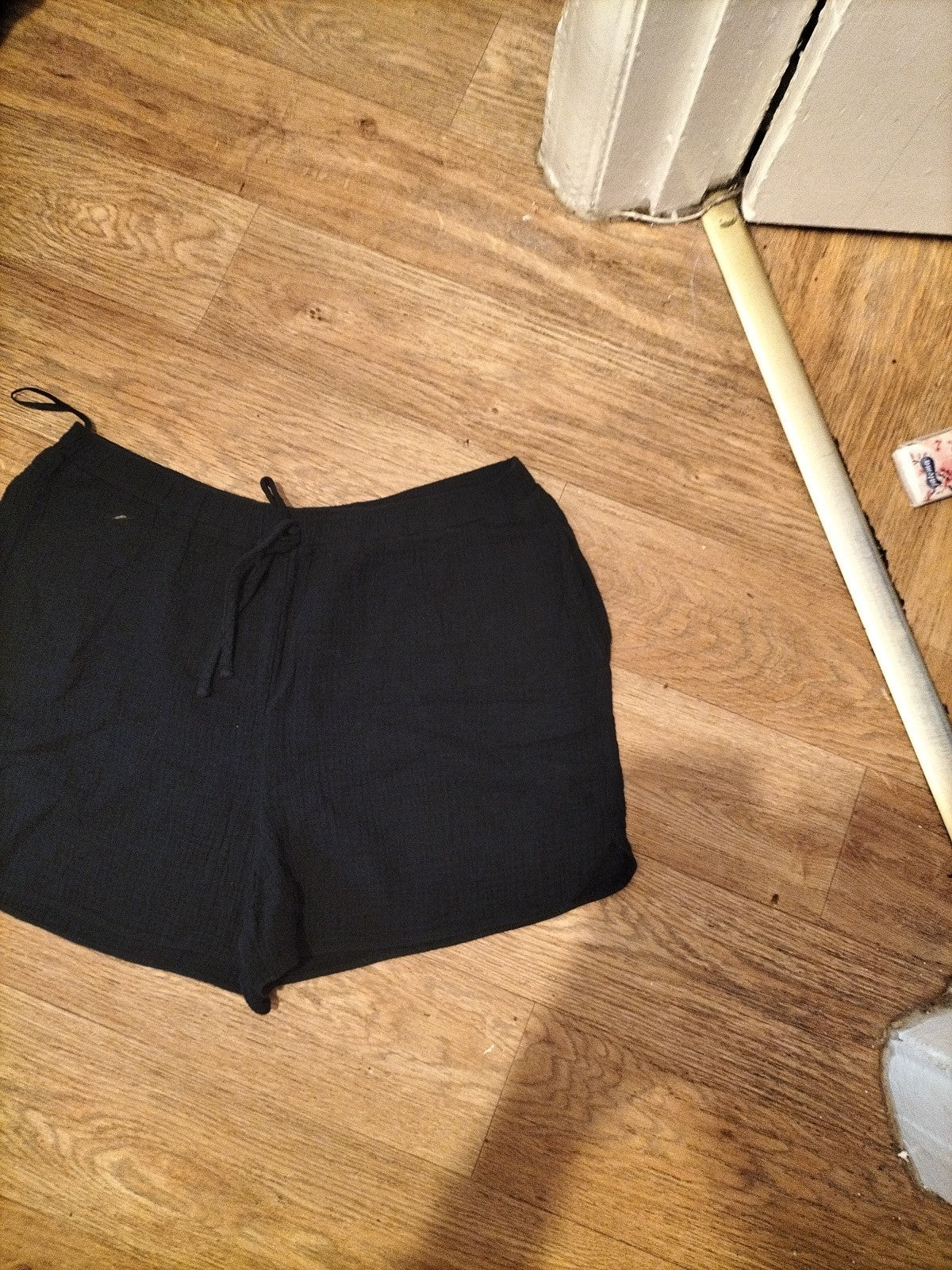Ladies George Size Large Black Elasticated Sweat Style Shorts