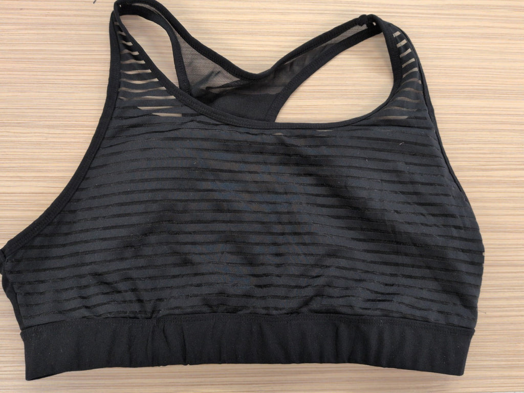 George XL Black Padded Sports Bra