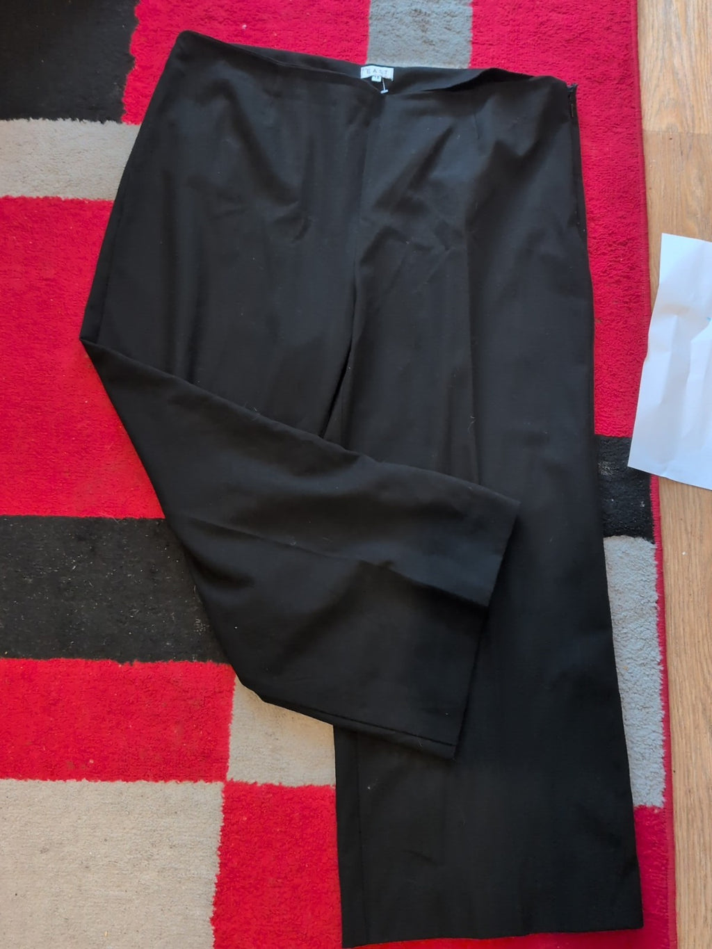Ladies East Size 18 Black Straight Leg Trousers
