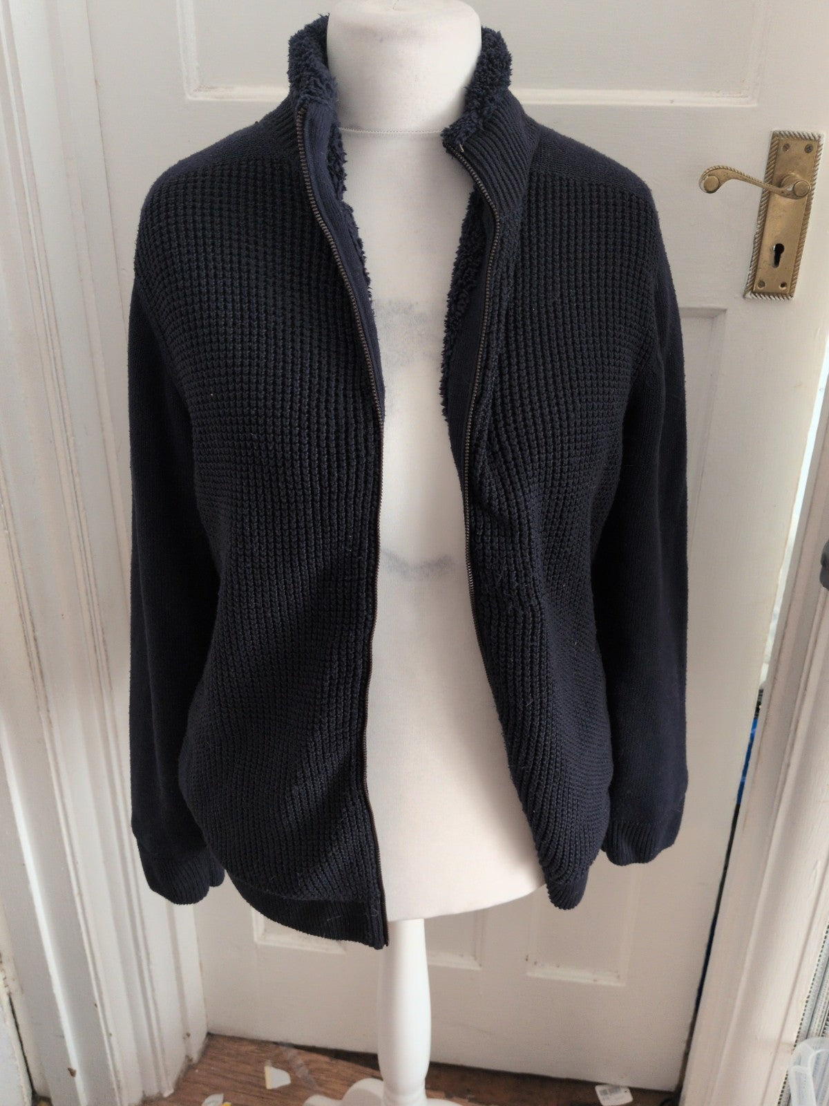 ACW85 Medium Navy Full Zip Jumper Fleece Lined