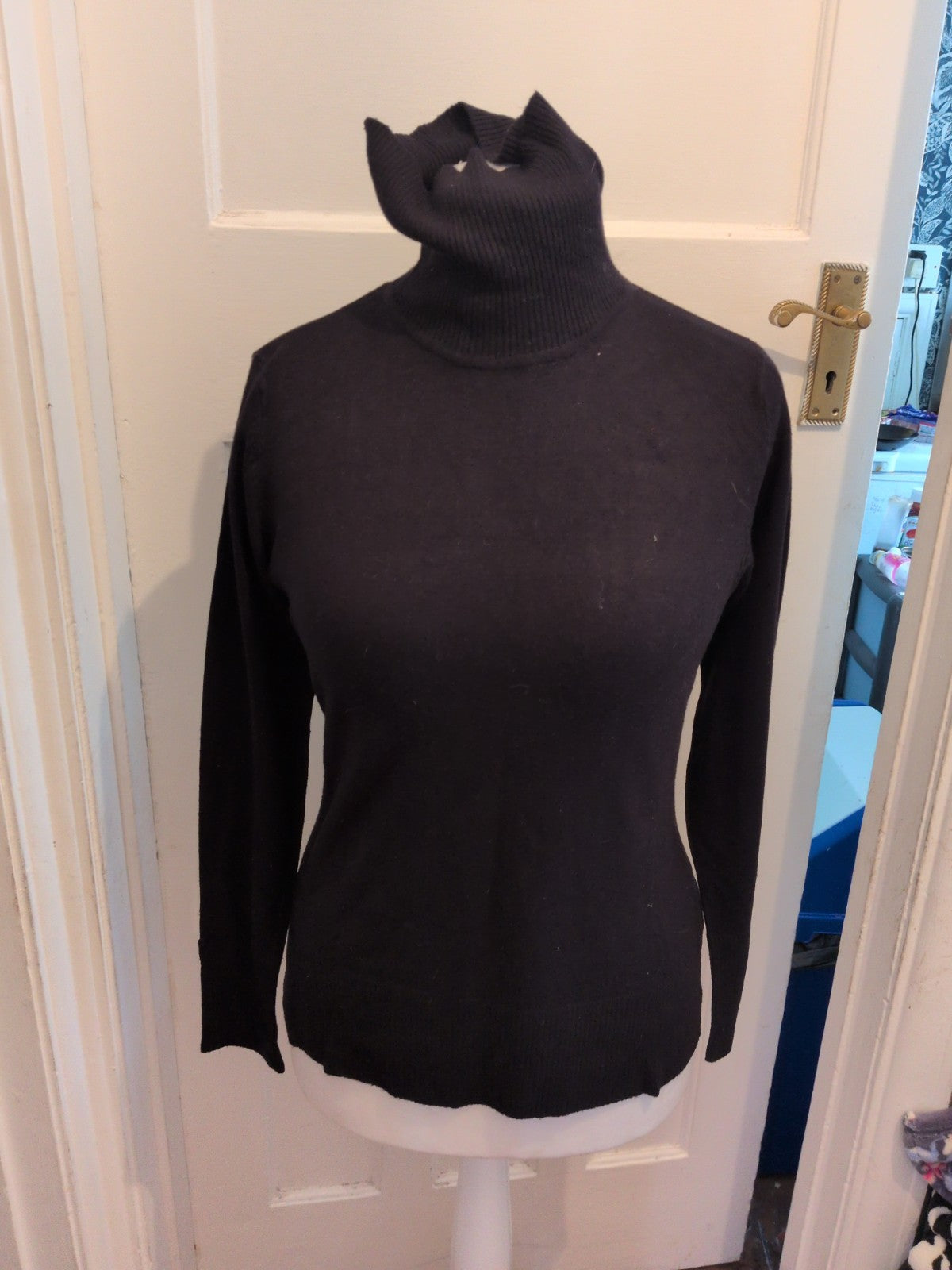M&Co 14 Black Long Sleeve High Neck Jumper
