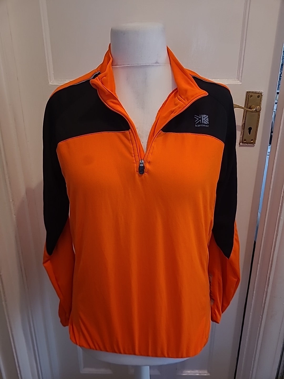Mens Karrimor Size M Bright Orange Long Sleeved Tshirt
