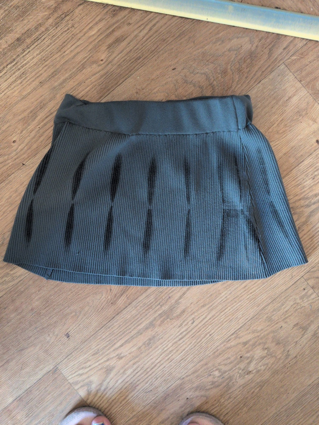 I Am Gia 2xs Grey And Black Mini Skirt