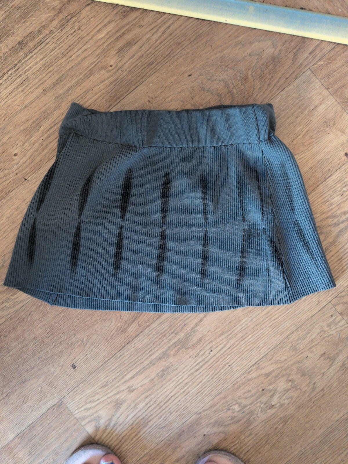 I Am Gia 2xs Grey And Black Mini Skirt
