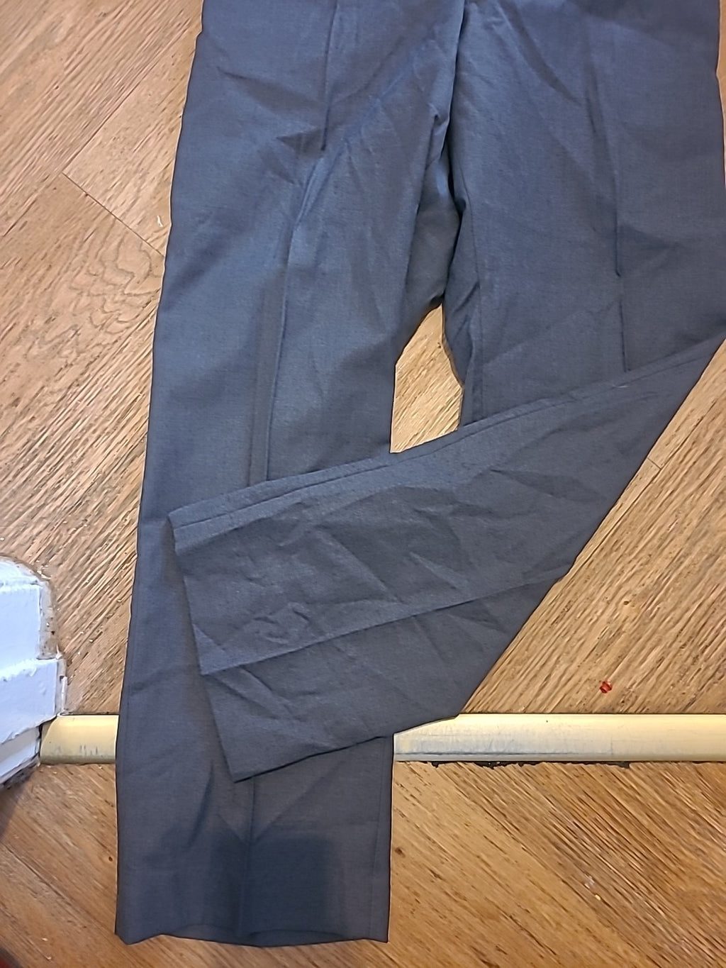 Mens Rubensteins Size 34x29 Grey Formal Trousers