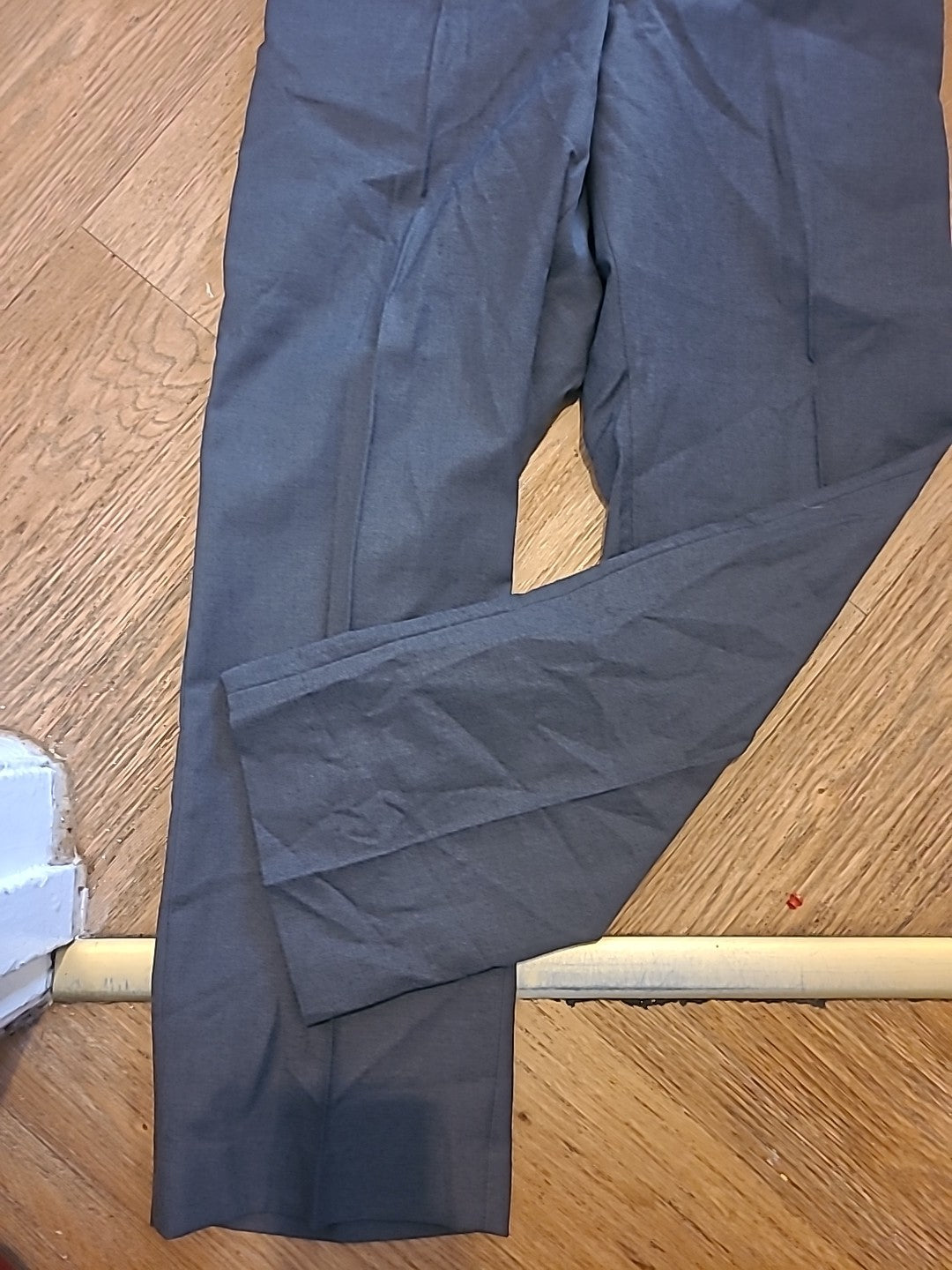 Mens Rubensteins Size 34x29 Grey Formal Trousers